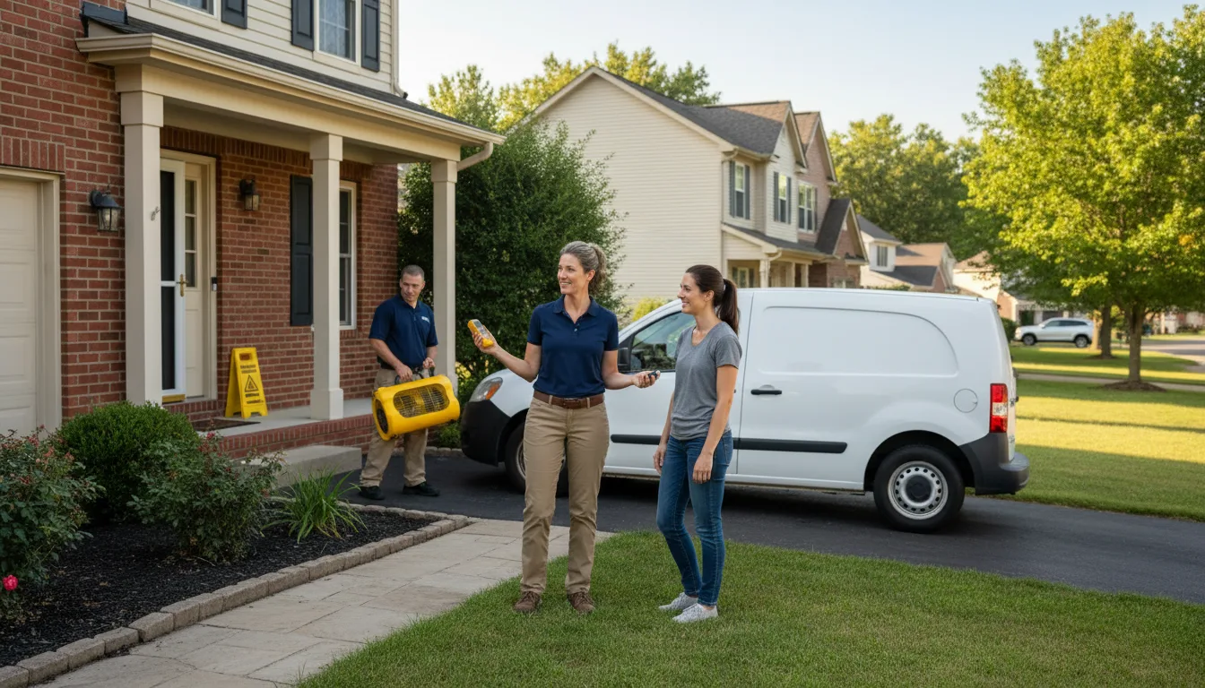 Residential water damage restoration in Loami, IL